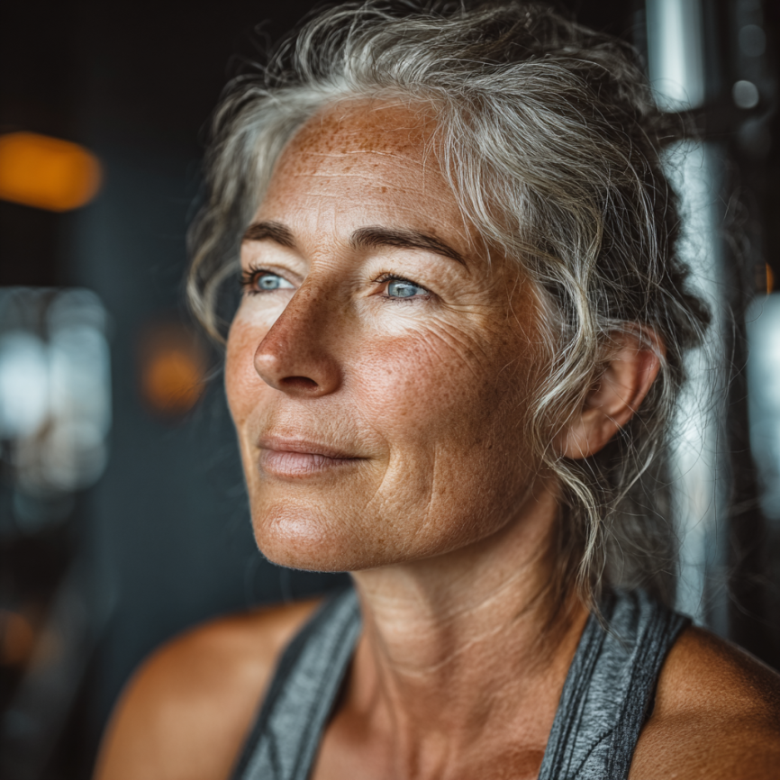 Idősebb emberek fitness edzésen