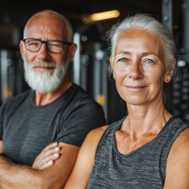 Csoportos jóga edzés idősebb emberekkel