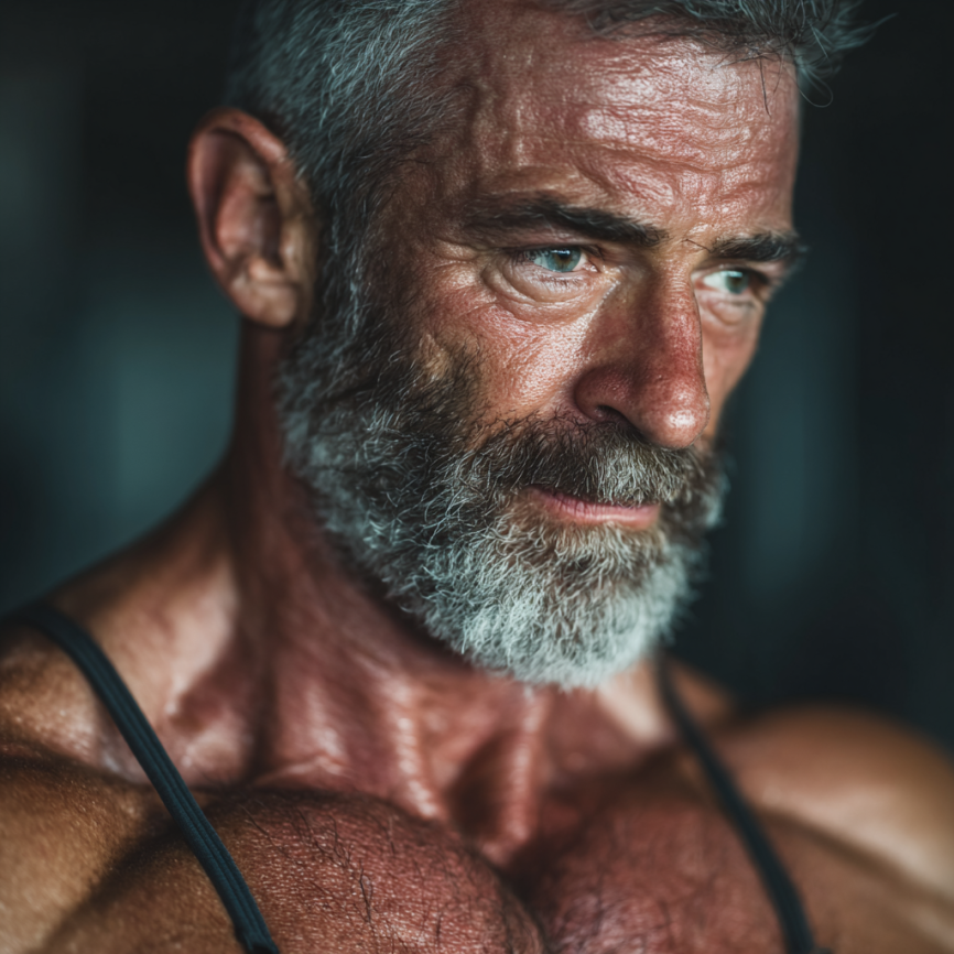 Boldog idősebb emberek edzés után